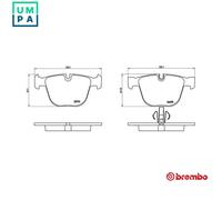 BREMBO Brake Pad Set Rear With Piston Clip Fits Alpina B7 BMW 5 Series 7 Series