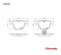BREMBO Brake Pad Set Rear With Piston Clip Fits Alpina B7 BMW 5 Series 7 Series
