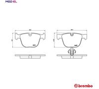BREMBO Brake Pad Set Rear With Piston Clip Fits Alpina B7 BMW 5 Series 7 Series