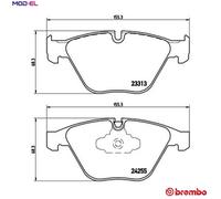 BRAKE PAD SET DISC BRAKE P 06 055X FOR ZINORO BMW B38 B15 C 1.5L 3cyl 3 SERIES