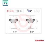 BREMBO P 06 056X Brake pad set