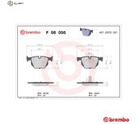 BREMBO P 06 056X Brake pad set