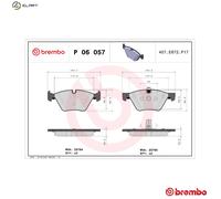 Brembo Brake Pads Set Front Axle With Piston Clip Fits BMW 5 Series X1