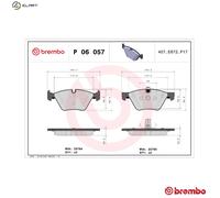 Brembo Brake Pads Set Front Axle With Piston Clip Fits BMW 5 Series X1