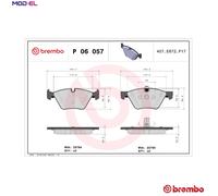 Brembo Brake Pads Set Front Axle With Piston Clip Fits BMW 5 Series X1