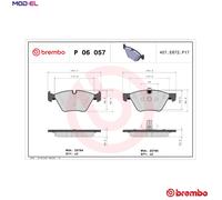 Brembo Brake Pads Set Front Axle With Piston Clip Fits BMW 5 Series X1