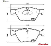 Brake pads P 06 057X BREMBO for BMW 5 5 Touring X1
