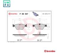 Brake pads P 06 057X BREMBO for BMW 5 5 Touring X1