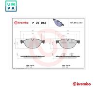 Brembo P06058 Front Disc Brake Pad - Set of 4