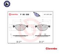 BRAKE PAD SET DISC BRAKE P 06 058 FOR BMW X5/SAV/E70/F15/F85 X6/SAC/E71/E72