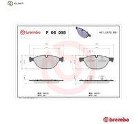 Brembo P06058 Front Disc Brake Pad - Set of 4