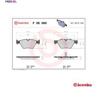 P 06 060 Disc Brake Brake Pad Set Front PRIME LINE Fits BMW 5 Touring By Brembo