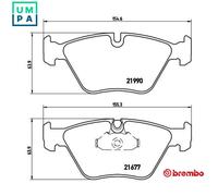 P06065 Front Brake Pad Set 4x Pads Prepared For Wear Indicator Braking By Brembo