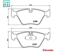 P06065 Front Brake Pad Set 4x Pads Prepared For Wear Indicator Braking By Brembo