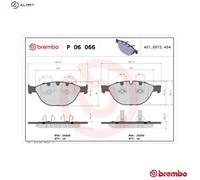 Brake pads P 06 066 BREMBO for JAGUAR BMW