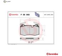 Brembo P06068 Front Disc Brake Pad - Set of 4