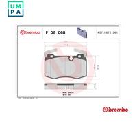 P06068 Front Brake Pad Set 4x Pads Prepared For Wear Indicator Braking By Brembo