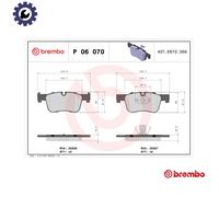 BRAKE PAD SET DISC BRAKE P 06 070 FOR BMW N20 B20 D 2.0L 4cyl 3 SERIES 0.0L 0cyl