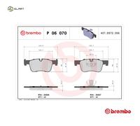 Brake pads P 06 070X BREMBO for BMW 1 Sports Hatch 3 4 Coupe 3 Touring 2 Coupe