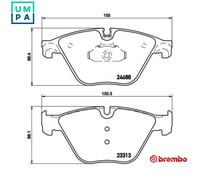 BREMBO P06074 Brake Pad Set For Disc Brake Front Fits BMW 5 Series 6 Series