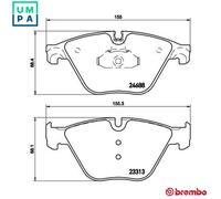 Brake Pads Set Front P06074 Brembo 34112449266 34116775314 34116798190