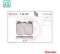 Brembo Brake Pad Set P 06 077 Front Axle Fits BMW X5 X6 Rolls-Royce Dawn Ghost Wraith