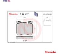 Brembo Brake Pad Set P 06 077 Front Axle Fits BMW X5 X6 Rolls-Royce Dawn Ghost Wraith