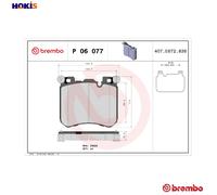 Brake pads P 06 077 BREMBO for ROLLS-ROYCE BMW