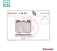BRAKE PAD SET DISC BRAKE P 06 077 FOR ROLLS-ROYCE BMW X5/SAV/E70 X6/SAC/E71 6.6L