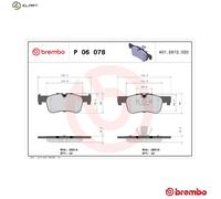 BREMBO P 06 078 Brake pad set