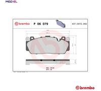 Brembo Brake Pads P 06 079 - Front Brake Pad Set - Fits BMW 2/5/6 Series