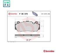 BRAKE PAD SET DISC BRAKE P 06 079 FOR BMW 2/F87/Convertible/F1 5/F10 S55B30 6cyl