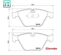 P06081 Front Brake Pad Set 4x Pads Not Prepared For Wear Indicator By Brembo
