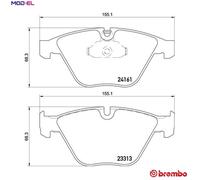 P 06 081 Disc Brake Brake Pad Set Front Fits BMW 3 Touring Coupe By Brembo