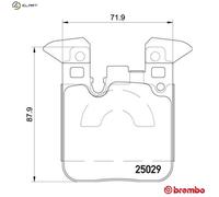 BRAKE PAD SET DISC BRAKE P 06 087X FOR BMW N20 B20 C 2.0L 4cyl 3 SERIES B37D15