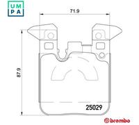 Brembo Xtra Rear Brake Pad Set fits BMW 1 2 3 Series