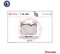 P 06 088 Disc Brake Brake Pad Set Front Fits BMW 3 Touring Gran Turismo Brembo