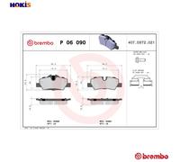 Brake pads P 06 090 BREMBO for MINI MINI MINI Convertible