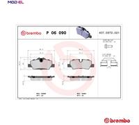Brake pads P 06 090 BREMBO for MINI MINI MINI Convertible