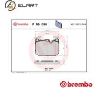 Brake pads P 06 096X BREMBO for BMW 3 4 Coupe 3 Gran Turismo 3 Touring 2 Coupe
