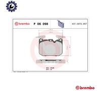 Brake pads P 06 098 BREMBO for BMW MINI