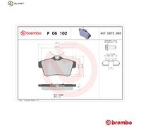 Brake pads P 06 102 BREMBO for CITROËN DS