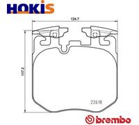 P06106 Front Brake Pad Set 4x Pads Prepared For Wear Indicator Braking By Brembo