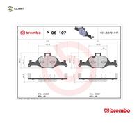BRAKE PAD SET DISC BRAKE P 06 107 FOR BMW 3/5/G0/F90/G1/G20/G80/X/SAV/G01/F97