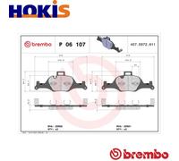 BREMBO P 06 107 Brake pad set