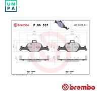 BREMBO P 06 107 Brake pad set