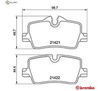 BREMBO Brake Pad Set Rear With Caliper Screws For BMW 2 Series 3 Series 4 Series