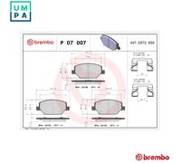 Brembo Brake Pad Set P 07 007 – Disc Brake – Fits Opel Insignia B Grand Sport 1.4 Turbo