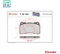 BRAKE PAD SET DISC BRAKE P 09 004 FOR CADILLAC TOYOTA TESLA MODEL/3/X SUBARU