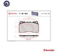 BRAKE PAD SET DISC BRAKE P 09 004 FOR CADILLAC TOYOTA TESLA MODEL/3/X SUBARU